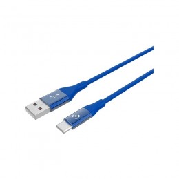 CELLY CAVO MICROUSB COLOR BLUE 1MT